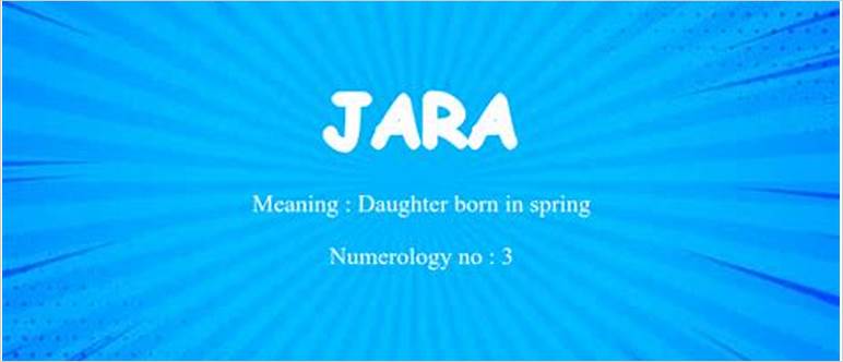 Jara name meaning